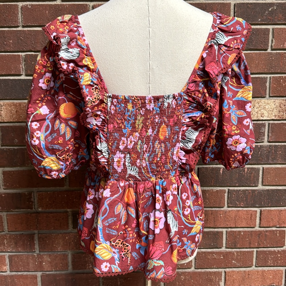 Maeve Ruffled Tie-Front Blouse - Picture 7 of 14